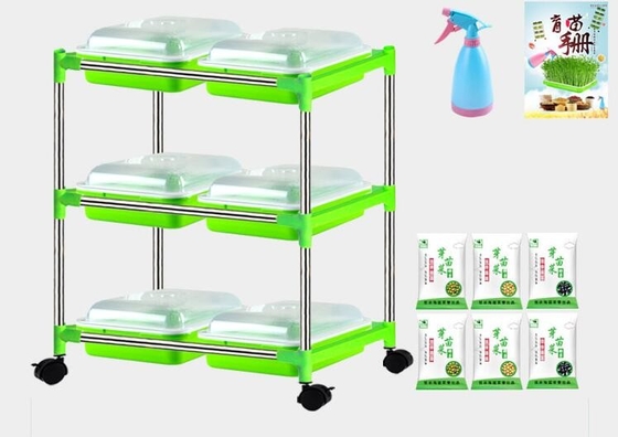 Πολυστρωματικοί υδροπονικοί δίσκοι Microgreen στάσεων δίσκων σποροφύτων βιοδιασπάσιμοι