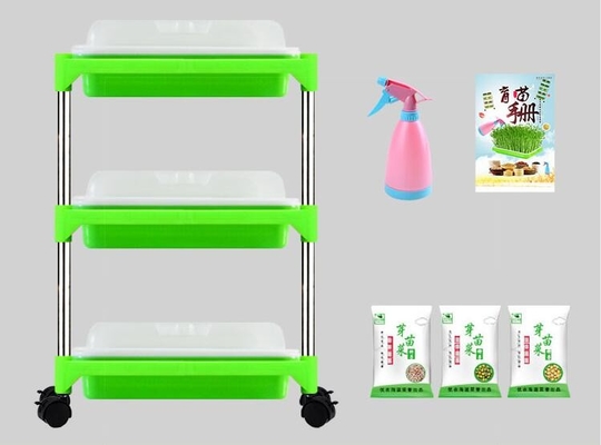 Πολυστρωματικοί υδροπονικοί δίσκοι Microgreen στάσεων δίσκων σποροφύτων βιοδιασπάσιμοι