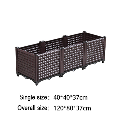 40*40*37cm πλαστικοί τετραγωνικοί καλλιεργητών καλλιεργητές Veg κιβωτίων πλαστικοί ελαφριοί